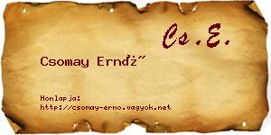 Csomay Ernő névjegykártya